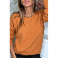 Pull doux cognac avec...