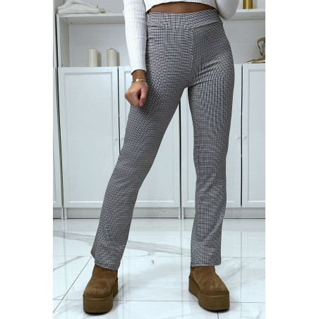 Pantalon canard motif carreaux patte d'eph - 1