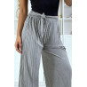 Pantalon imprimé fluide gris - 2