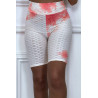 Cycliste tie and dye corail push-up et anti-cellulite - 2