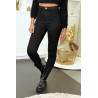 Pantalon jeans slim noir avec poches arrières - 4