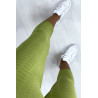 Legging corsaire Push Up vert très fashion - 5