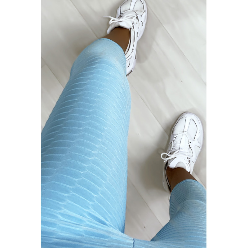 Legging corsaire Push Up bleu très fashion - 3