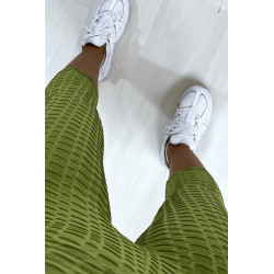 Legging corsaire Push Up vert très fashion - 4