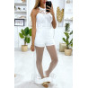 Combi-short blanc avec long volant en tulle - 2