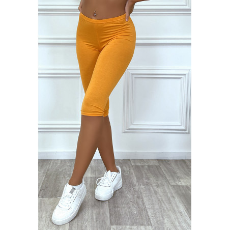 Legging court tout doux orange - 1