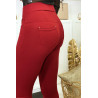 Pantalon slim bordeaux avec 5 poches - 11