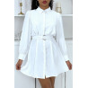 Robe chemise blanche boutonné avec ceinture - 5