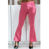 Pantalon moulant évasé rose - 5