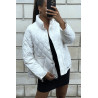 Manteau matelassé blanc très chic et ajustable

 - 1