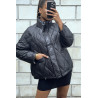 Manteau matelassé noir très chic et ajustable

 - 5