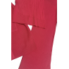 Ensemble 3 pièces gilet débardeur et pantalon palazzo fuchsia  - 6