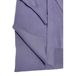 Ensemble pull col roulé tombant over size et palazzo violet - 2