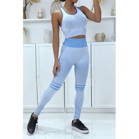 Ensemble de sport femme bleu - 1