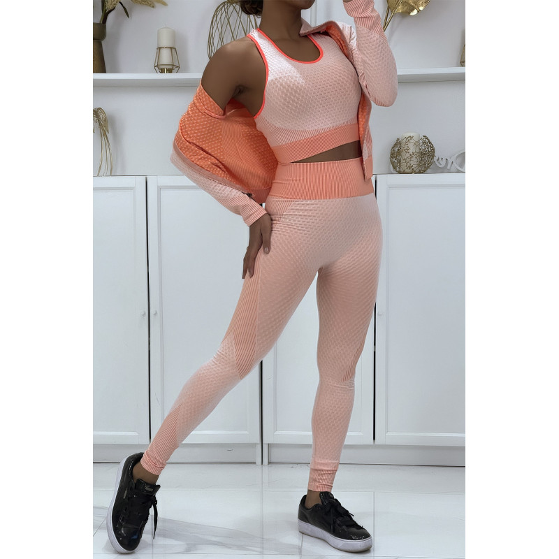 Ensemble de sport trois pièces rose - 3