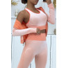 Ensemble de sport trois pièces rose - 4