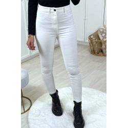 Jeans slim blanc taille haute - 3