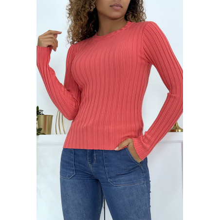 Pull corail très doux - 1