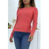 Pull corail très doux - 2