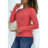 Pull corail très doux - 3