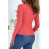 Pull corail très doux - 4