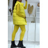 Ensemble d'hiver 3 pièces jaune doudoune et jogging côtelé

Style casual chic et cocooning - 3