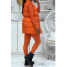 Ensemble d'hiver 3 pièces orange doudoune et jogging côteléStyle casual chic et cocooning - 5