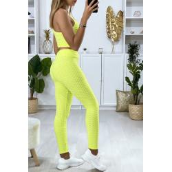 Ensemble legging et top push up jaune - 4