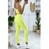 Ensemble legging et top push up jaune - 4