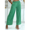 Pantalon palazzo vert léger et confortable - 2