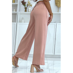 Pantalon palazzo rose léger et confortable - 3