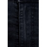 Pantalon jeans slim noir délavé avec poches arrières - 1