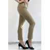 Pantalon slim camel avec poches style working girl - 4