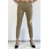 Pantalon slim camel avec poches style working girl - 6