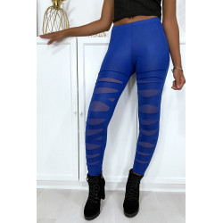 Legging royal avec joli motif coupé et doublé en résille - 1