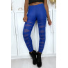 Legging royal avec joli motif coupé et doublé en résille - 6