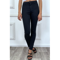 Jeans slim marine taille haute - 5