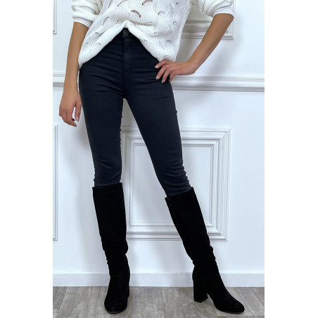 Jeans slim marine taille haute - 16