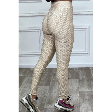 Legging push-up beige anti cellulite effet minceur - 2