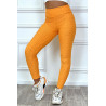 Legging push-up orange anti cellulite effet minceur - 4