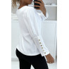 Blouse blanche à boutons dorés - 6