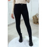 Jeans slim noir stretch taille haute - 2