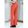 Pantalon patte d'éléphant corail - 3