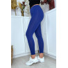 Leggings uni basique couleur royal - 1