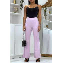 Pantalon patte d'éléphant lilas - 4