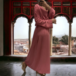 Abaya Rania corail  - 1