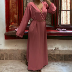 Abaya Rania corail  - 2