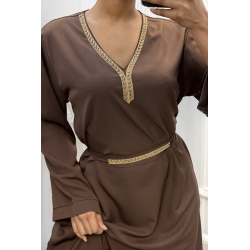 Abaya Rania choco  - 1