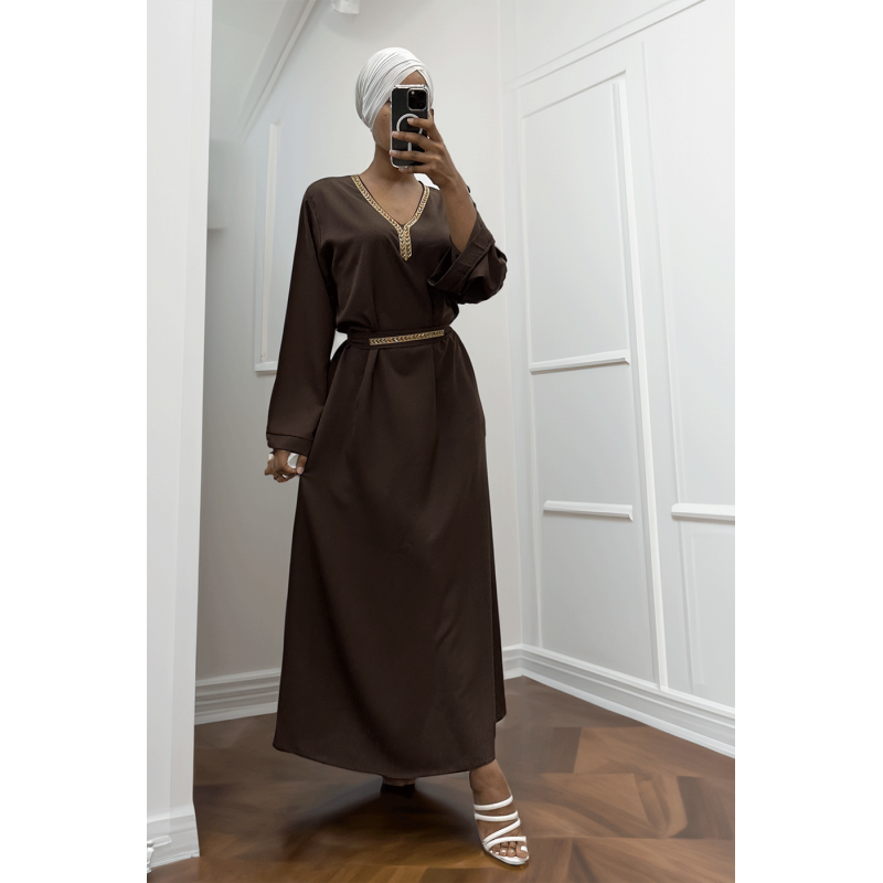 Abaya Rania choco  - 3