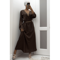 Abaya Rania choco  - 4